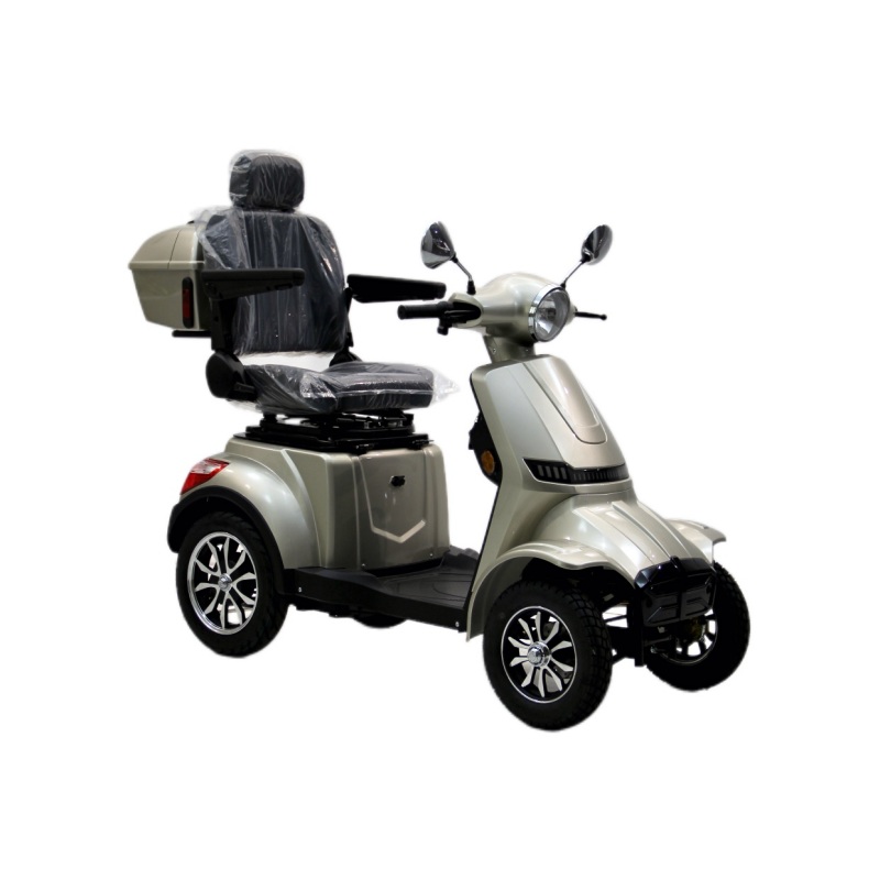 Yuhanzhen brand patented product new design high cost performance 4-wheel upgraded seat electric scooter with rear luggage box