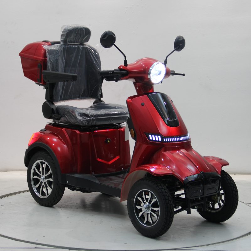 EEC CE COC Certified 4-Wheel E-Scooter – Safe Reliable for Elderly & Disabled with LED Lights