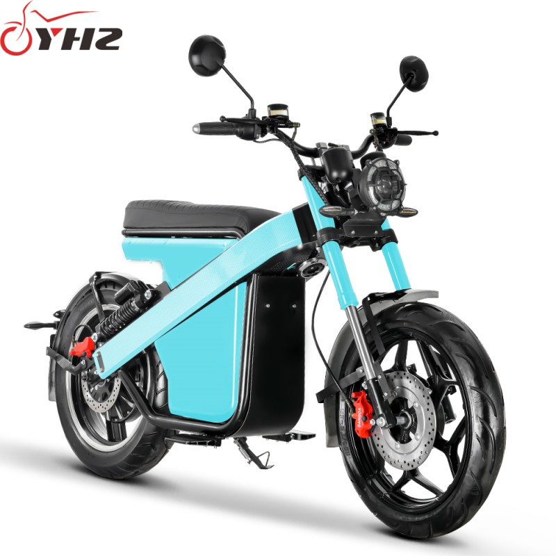 60V 25A 2000W  EEC 17 Inch Aluminum Wheel Electric Motorcycle with Front and Rear  Disc Brakes