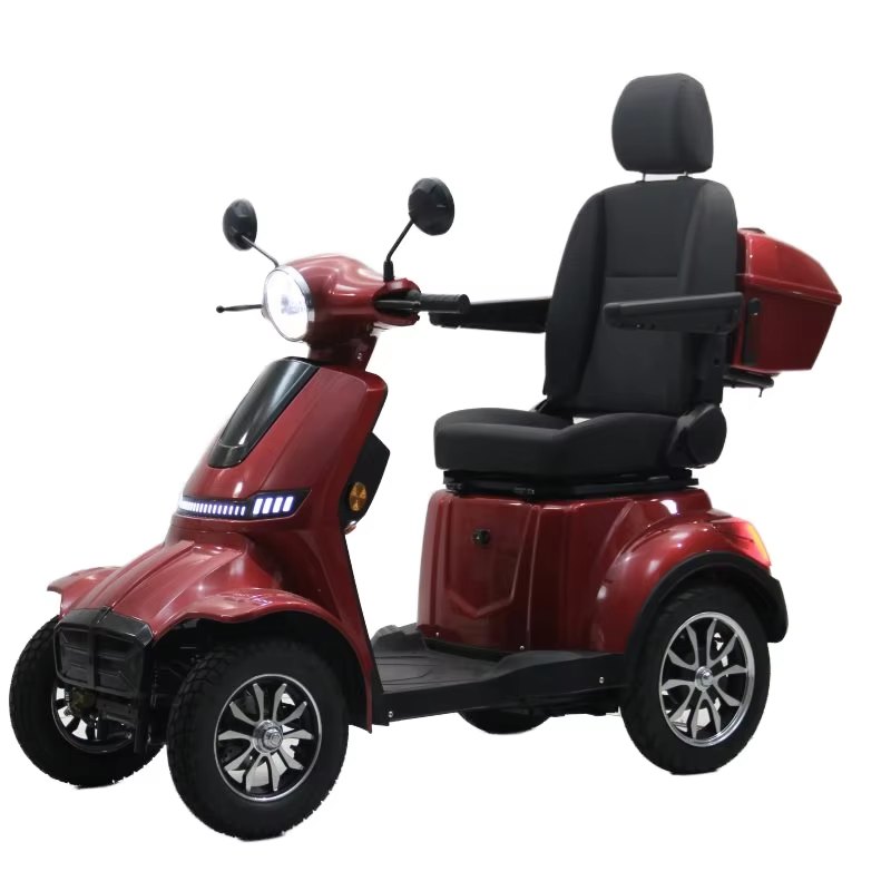 New CE-Certified 4-Wheel E-Scooter: Safe & Easy to Operate