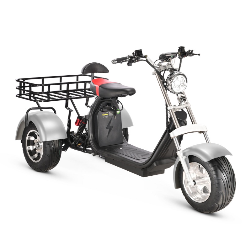 Electric Motorcycle 2000W 60V CE Citycoco Trike with 10-inch Tire for Adult