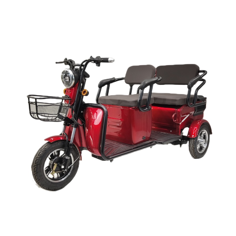 Electric Three-wheeled Scooter with Front Basket