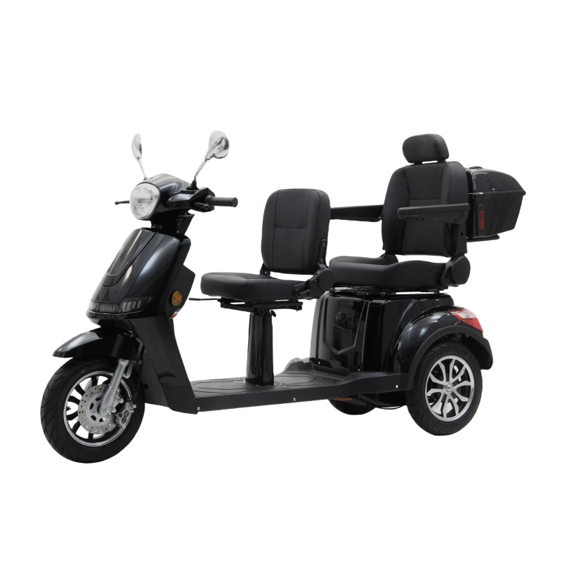 Disabled Elderly Three Wheels Mobility Scooter  1000W Motor with Two Seat